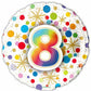 8 Number 18" Round Foil Balloon