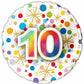 10 Number 18" Round Foil Balloon