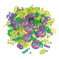 Mardi Gras Party Foil Confetti 0.5oz - Purple Green Gold Table Scatter Decor
