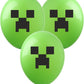 Minekraft Green Assorted latex Balloons