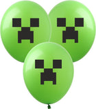 Minekraft Green Assorted latex Balloons