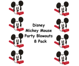 Disney Mickey Mouse party blowouts 8 pack on a white background