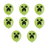 Minecraft 12" Latex Creeper Balloons 8 Pack