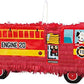 Mini red fireman firetruck pinata