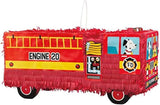 Mini red fireman firetruck pinata