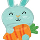 Minty Bunny with Carrot Easter Balloon 34"
