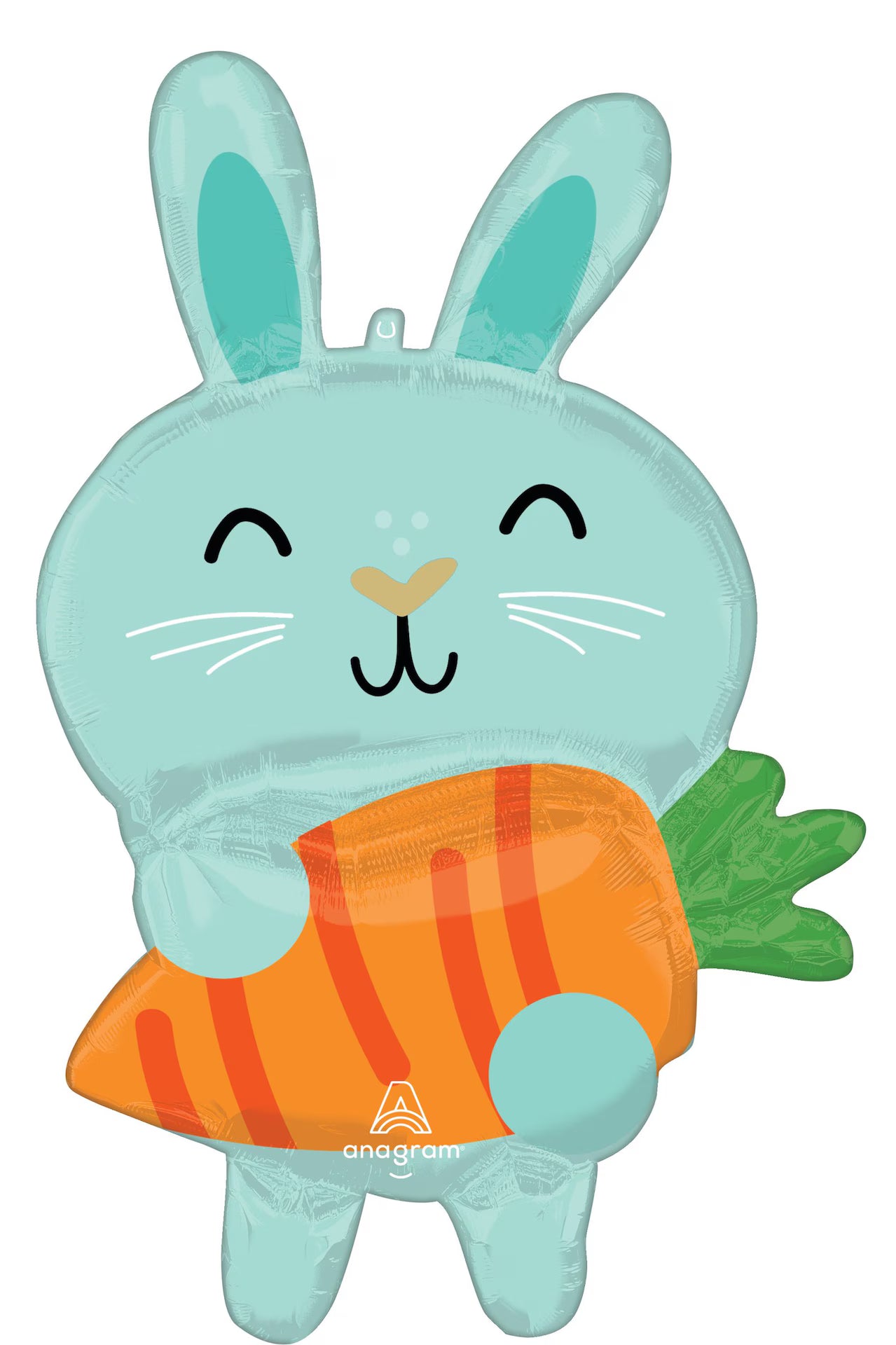 Minty Bunny with Carrot Easter Balloon 34"