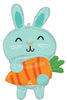 Minty Bunny with Carrot Easter Balloon 34"
