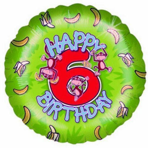 Happy 6th birthday for kids balloon