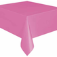 Hot Pink Rectangular Plastic Table Cover 54" x 108"