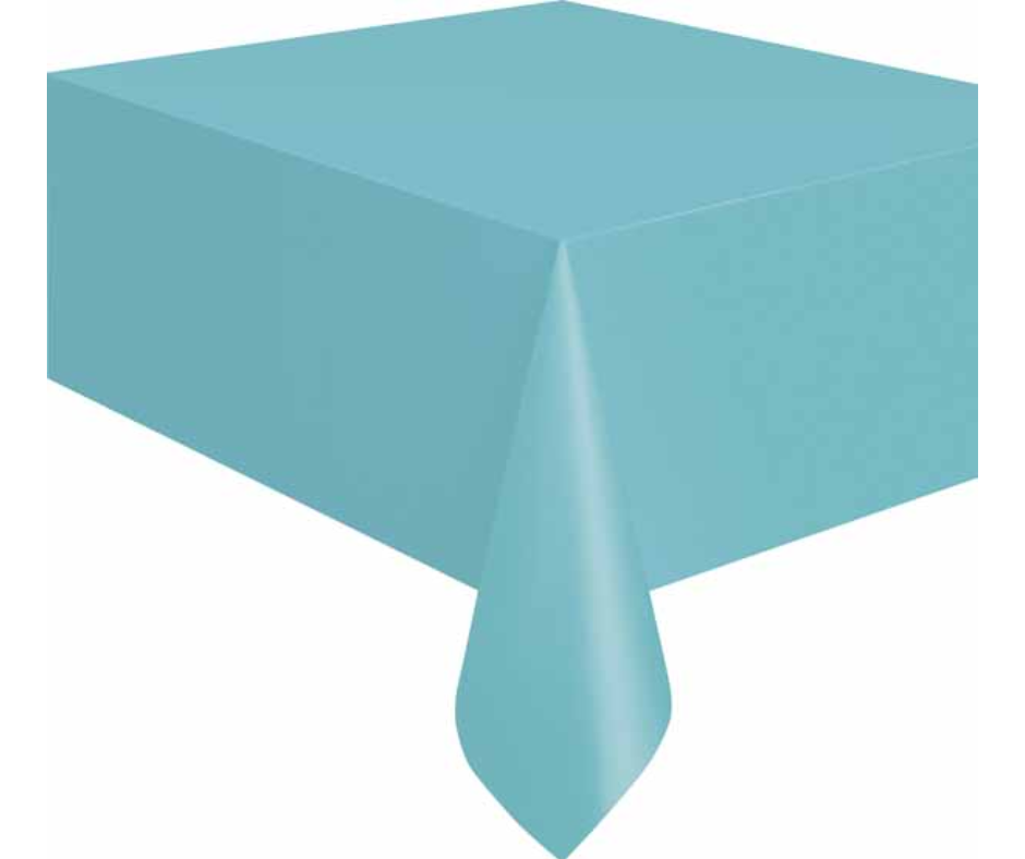 Teal Rectangular Plastic Table Cover 54" x 108"