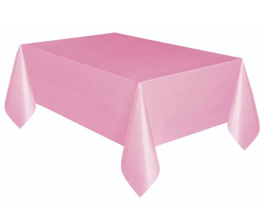 Lovely Pink Rectangular Plastic Table Cover 54" x 108"