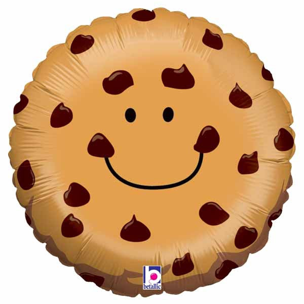 Chocolate Chip Smiling Cookie Foil Balloon