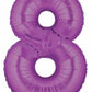 Huge Number 8 Metallic Purple Balloon