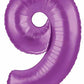 Big Purple Number 9 Foil Balloon