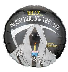 Grim Reaper Happy Birthday Foil Balloon
