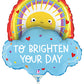 Airfill Only To Brighten Your Day Rainbow and Sun Mini Foil Balloon