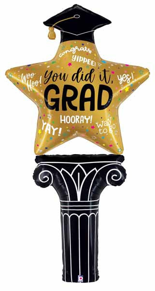 Huge Grad Star Column Balloon