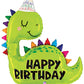 52" Dino Birthday Dinosaur Supershape Foil Balloon