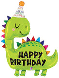 52" Dino Birthday Dinosaur Supershape Foil Balloon