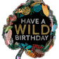 24" Have A Wild Birthday Jungle Tropical Leaf Supershape Foil Balloon