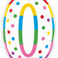 Birthday Candle Zero Supershape Foil Balloon