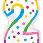 Birthday Candle Two Supershape Foil Balloon