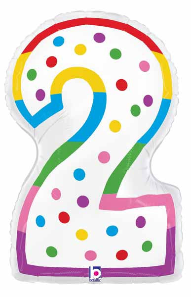 Birthday Candle Two Supershape Foil Balloon