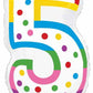 Birthday Candle Five Supershape Foil Balloon