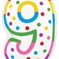 Birthday Candle Nine Supershape Foil Balloon