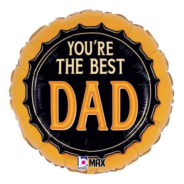 Beer Cap Best Dad Foil Balloon