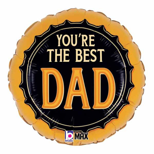 Beer Cap Best Dad Foil Balloon