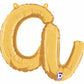 14" Air-Filled Letter a Shape Foil Balloon Gold