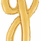 24" Air-Filled Letter g Shape Foil Balloon Gold