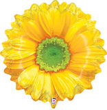 Yellow Daisy Flower 24" Foil Balloon
