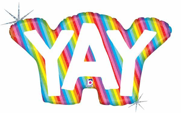 YAY Holographic Jumbo Foil Balloon