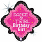 Pink Girl Happy Birthday Balloon