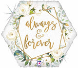 Always & Forever Shaped Foil Balloon