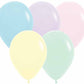 Assorted Matte Pastel Colors Latex Balloons