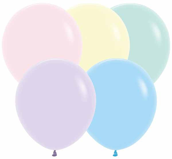 Assorted Pastel Matte 18" Latex Balloon