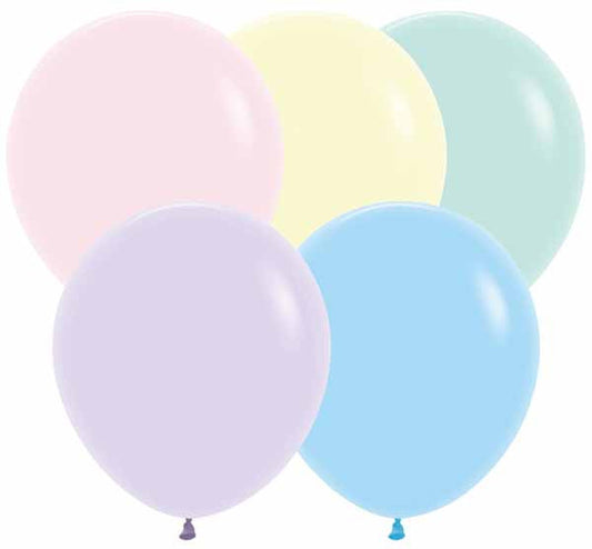 Assorted Pastel Matte 18" Latex Balloon