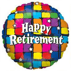 Betallic 18" Round Happy Retirement Colorful Graphic Foil Balloon Party Decor