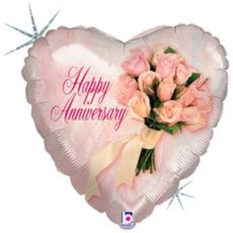 Betallic 18" Happy Anniversary Bouquet Holographic Foil Balloon