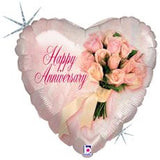 Betallic 18" Happy Anniversary Bouquet Holographic Foil Balloon