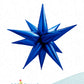 40" 3D Starburst Foil Balloon Navy Blue