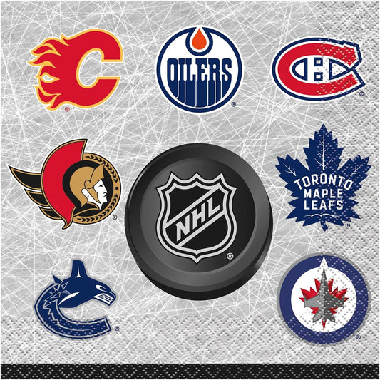 NHL Hockey Fans Luncheon Napkins 16 Pack 2 Ply