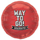 Way To Go! Grad Balloons Red School Colors