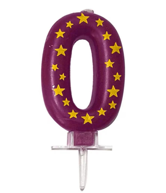 Star Candle Number Zero Numeral #0