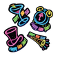 Happy New Year 12" Neon Cutouts 4/PCS