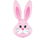Cute Pink Bunny Rabbit Head Foil Balloon 35"